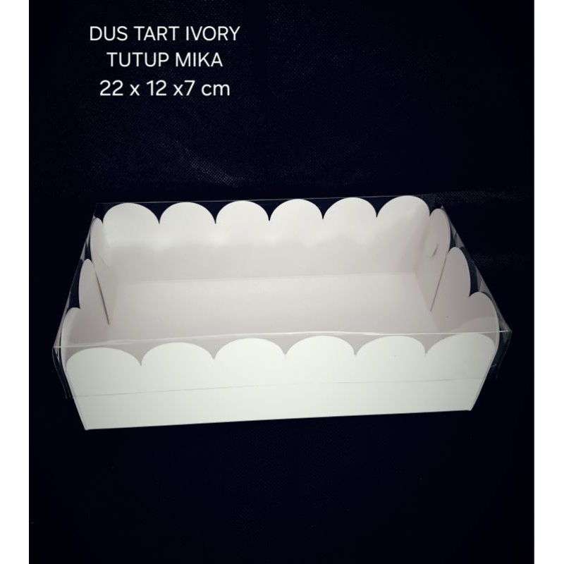 

[3 pcs] Dus Tart Ivory Tutup Mika 22x12x7 cm/ Dus Kue/ Dus Souvenir/ Hampers