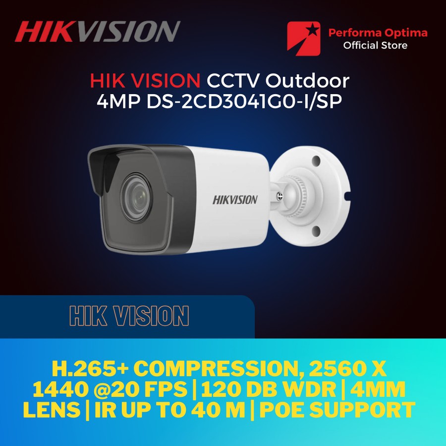 HIK VISION CCTV Outdoor 4MP DS-2CD3041G0-ISP