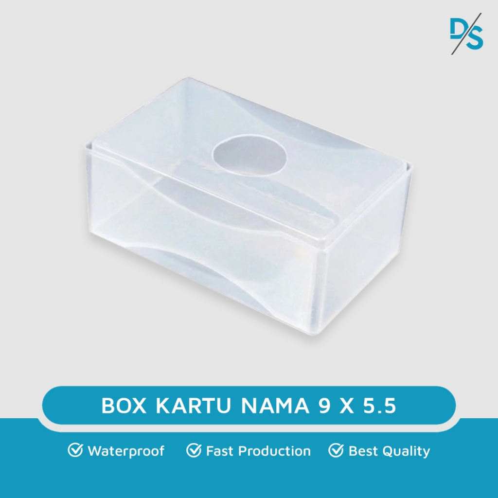 

DSPRINTING OFFICIAL-Box kartu nama ukuran 9 x 5.5 cm - box kartu nama standar - box kartu nama putih bening
