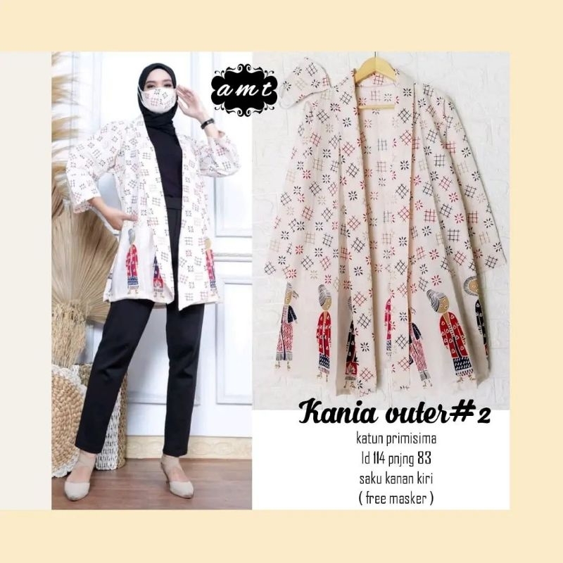 Outer batik wanita modern batik mbo jamu gendong cardigan korean style