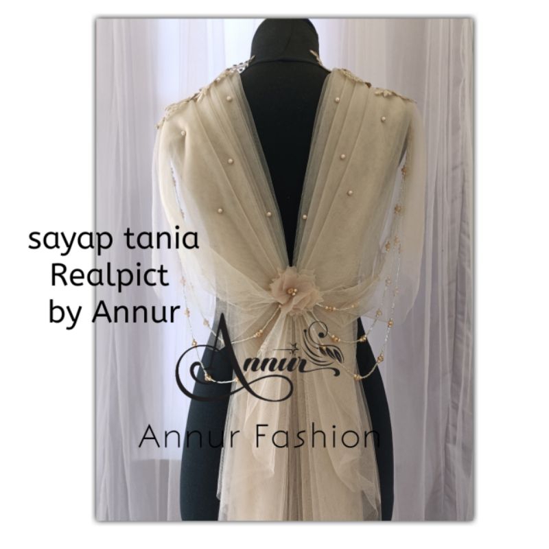 sayap tania / sayap kebaya / sayap gaun / variasi kebaya / variasi gaun / hiasan kebaya