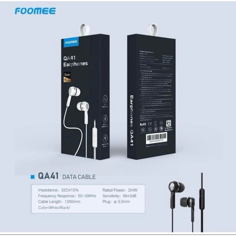 Earphone / Headset FOOMEE QA41