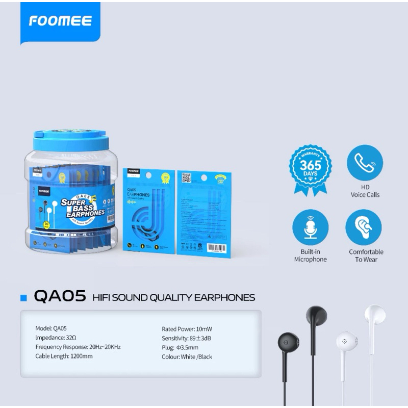 Earphone / Headset FOOMEE QA05