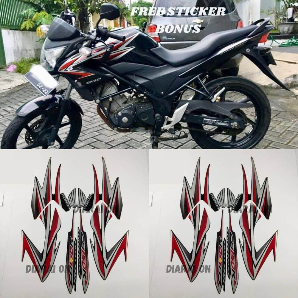 Stiker Striping Honda CB150r 2013 - CB 150 R CB 150R Hitam Murah