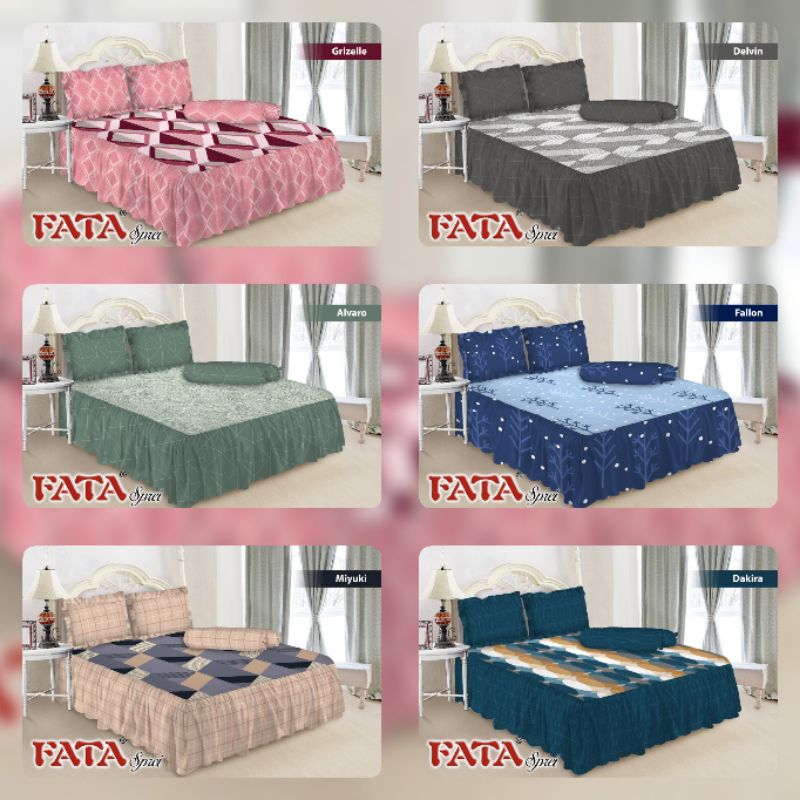 Sprei Rumbai FATA - Sprei Rumbai Minimalis Ukuran King 180x200x30 / Queen 160x200x30