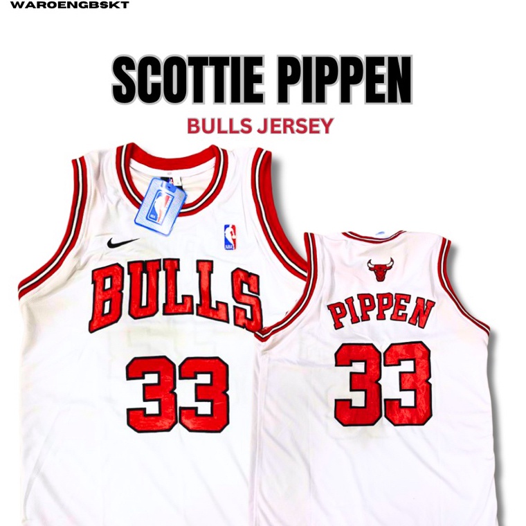 KODE Q29J Jersey Basket Full Bordir Pippen Putih
