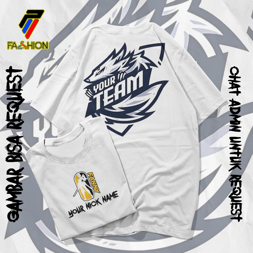 Kaos Custom Squad Mobile Legends Bang Bang Premium, Kaos Distro Tshirt Custom Squad MLBB Premium PNF