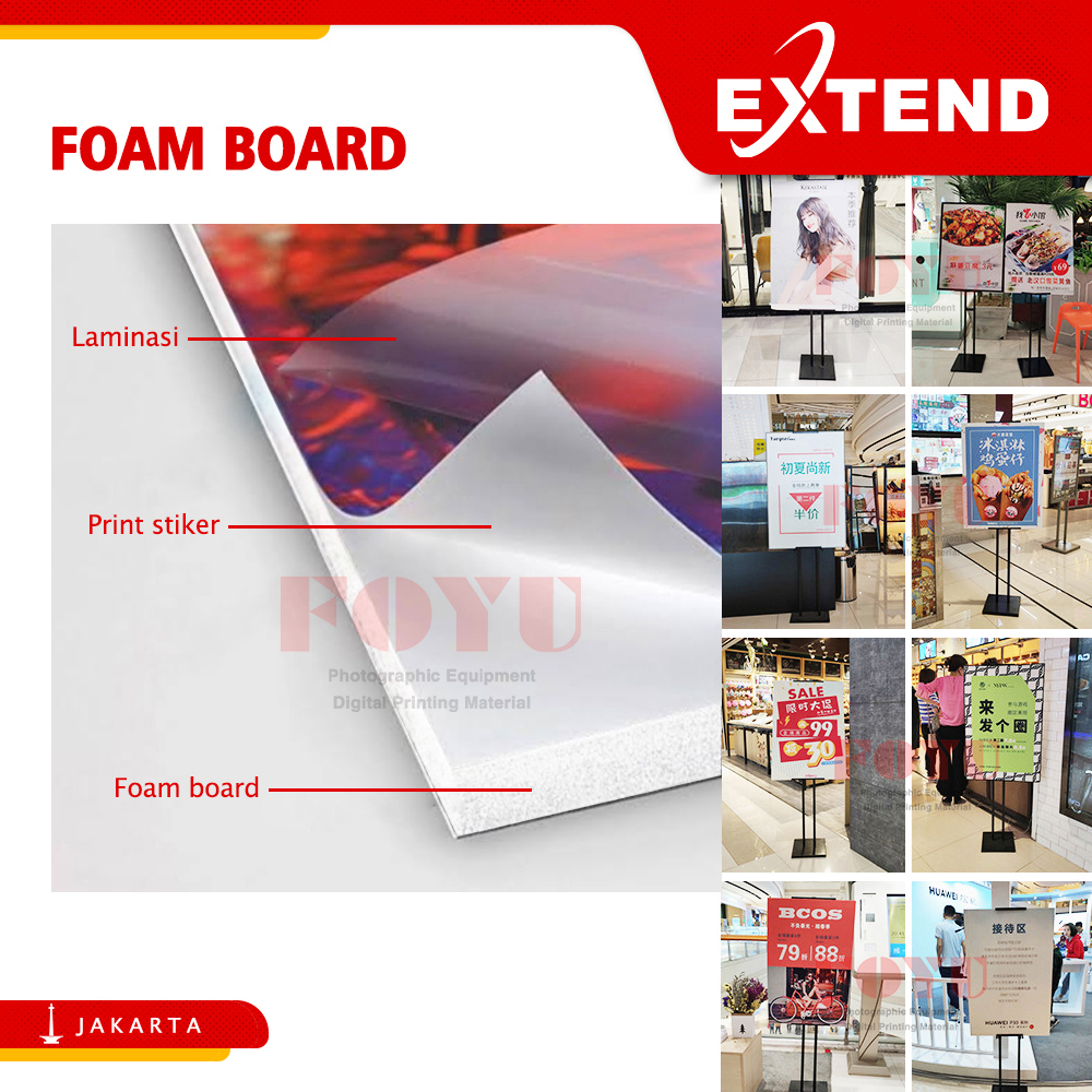 

Papan Poly Foam KT KD Paper Kertas Board Busa Banner Poster 60 x 80 cm RJ4