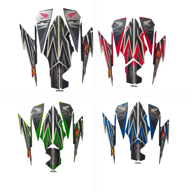 Stiker striping supra x 125 R batman tahun 2012-2013 lis polet motor