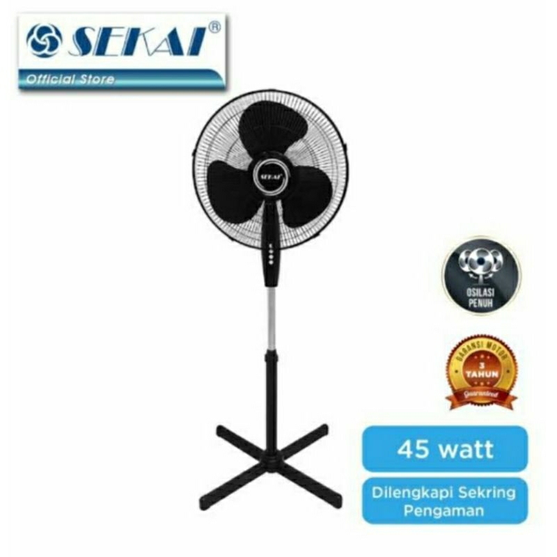 KIPAS ANGIN BERDIRI 16 INCH SEKAI SFN-1620 KIPAS ANGIN STAND FAN SEKAI