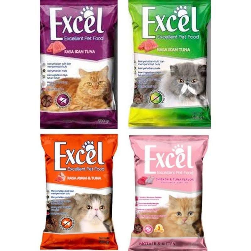 Excel makanan kucing | makanan kucing excel 500gr