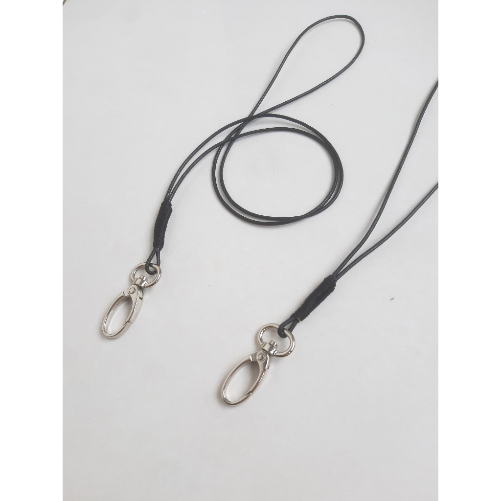 

Tali Bulat Kulit Asli Strap Round Name Tag Holder