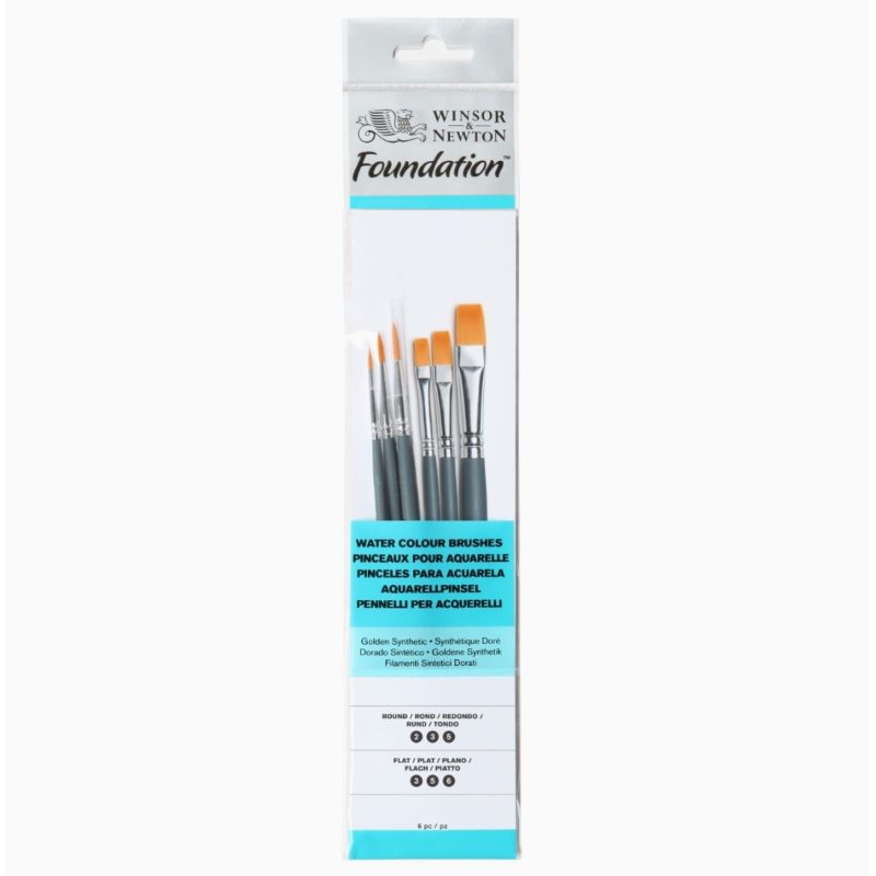 

Kuas Foundation Water Colour Brush Set 6 Golden Synthetic Winsor & Newton 5295015