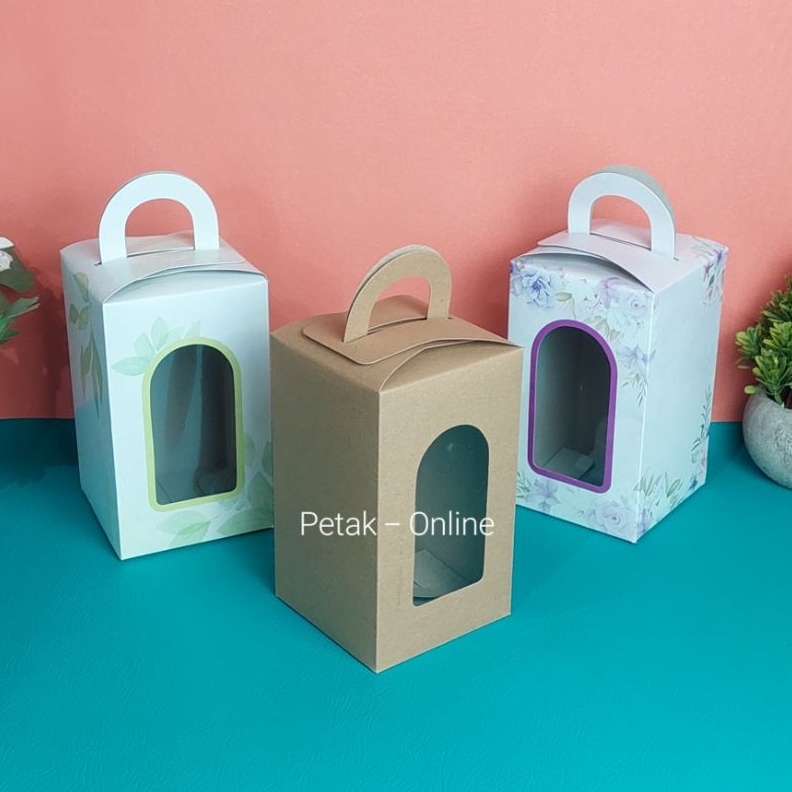 

Terlaris 25 Pcs Box Tenteng 9 x 9 x 16 Cm Box Kemasan Gelas