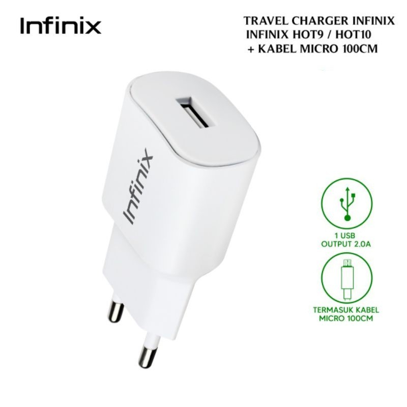 Travel Charger Infinix Micro USB 2A Fast Charging Hot 9 Smart 5