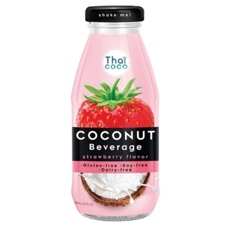 

Thai Coco Strawberry Coconut - Minuman Air Kelapa Rasa Sroberi 280Ml