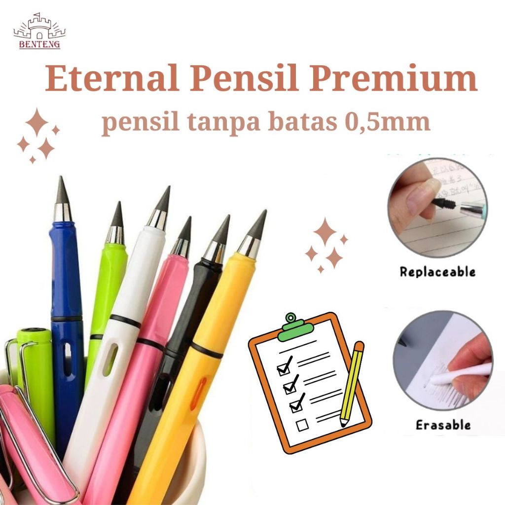 

PUP5 - Pensil Eternal Unlimited Tanpa Batas No ink Pensil Menulis