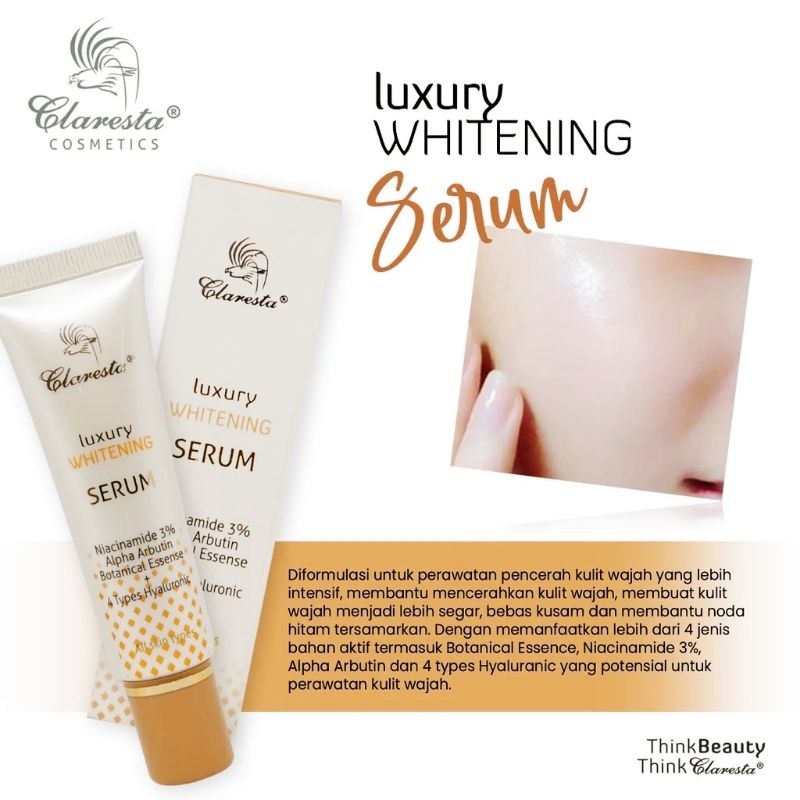 CLARESTA luxury WHITENING glow SERUM