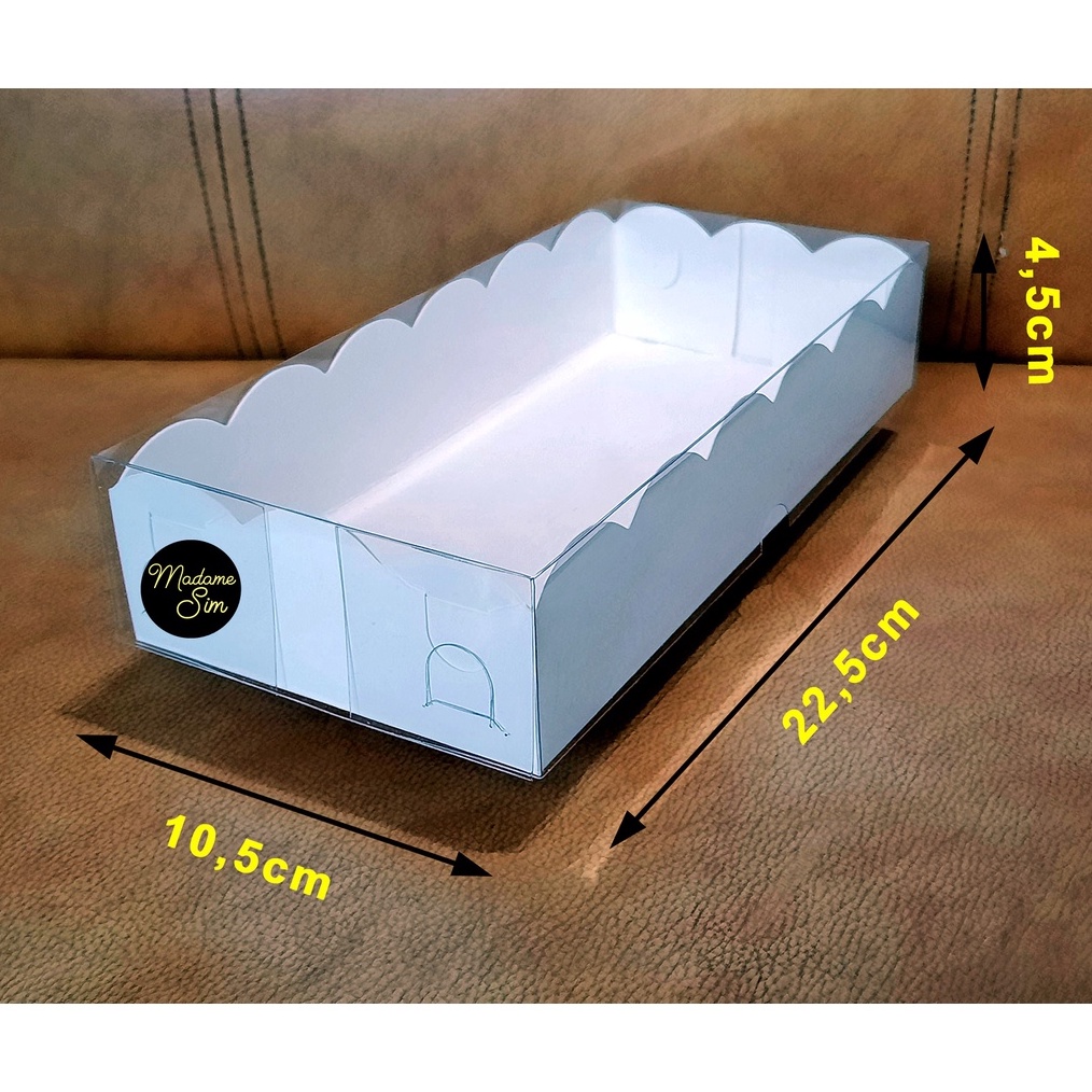 

Terlaris BOX MIKA PUTIH DUS KUE KOTAK KARDUS 22x1x45 ISI 1 PCS