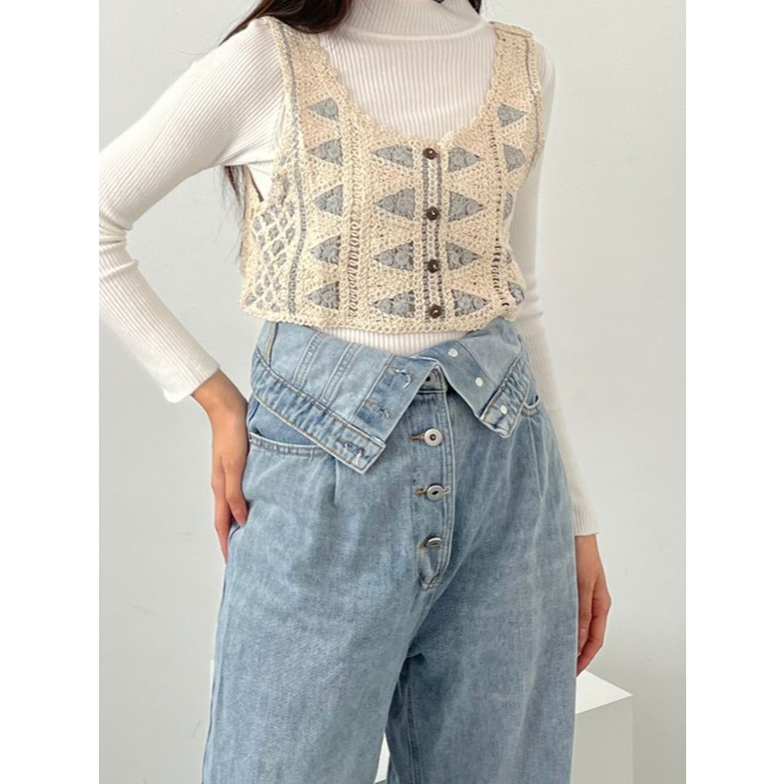 CLAUDIA CROCHET VEST PINKDOSE IMPORT PREMIUM #31101