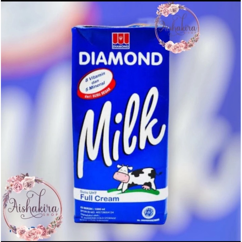 

susu uht diamond full cream 1 liter