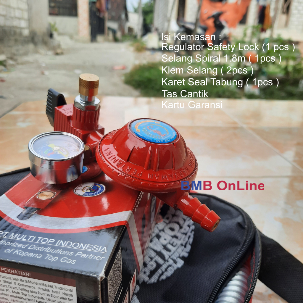 Regulator Kompor Gas LPG Pertamina TopGas Safety Lock Prime Pengaman Penghemat Gas Elpiji