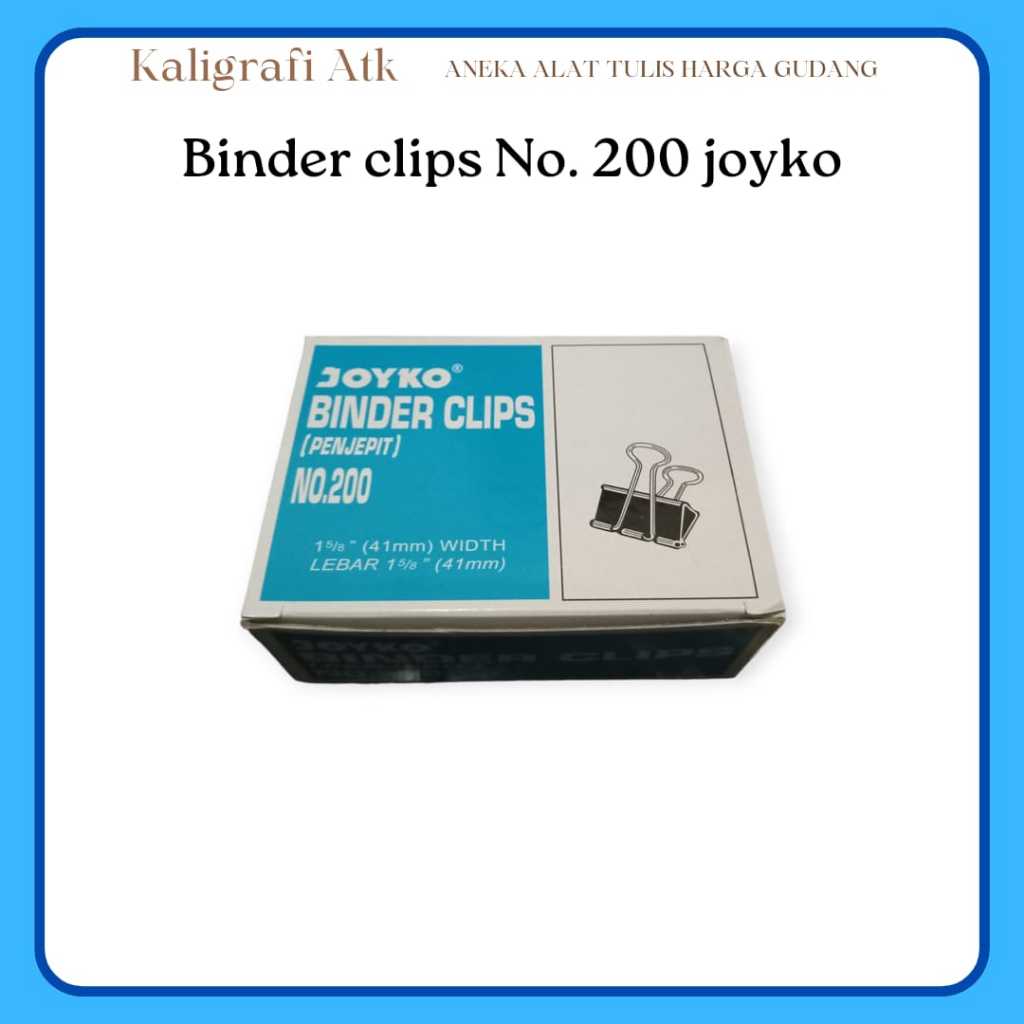 

Binder klip penjepit kertas ukuran 200 1 pack isi 12 pcs Joyko