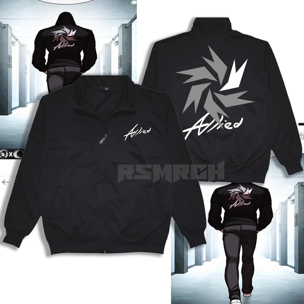 jaket trakctop allied park hyungseok / jaket lookism /tracktop allied lookism