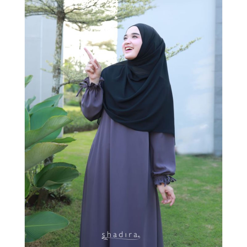 Rafeeqa Dress gamis wolfis by shadira Ready Stock
