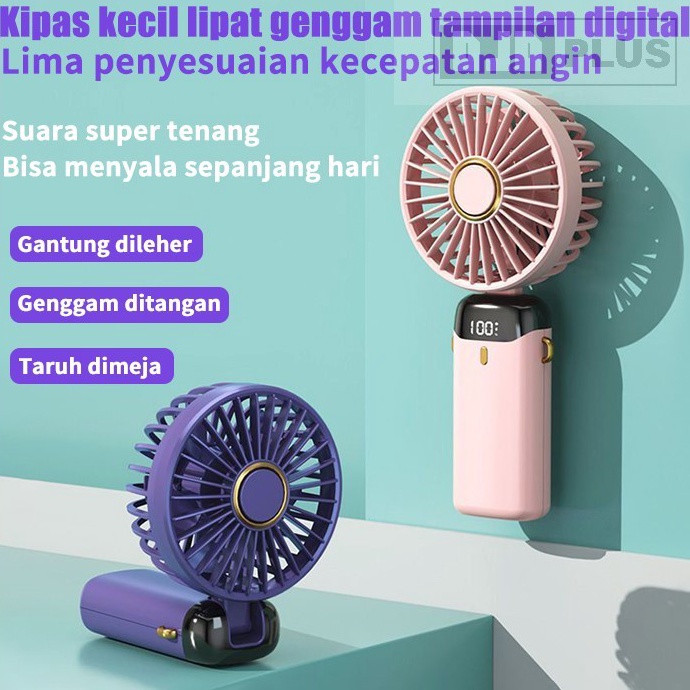 Kipas Kecil Pobel Mini Kipas Gantung Leher Genggam Berdiri Tiga Tujuan Kipas Usb Angin Tinggi Luar R