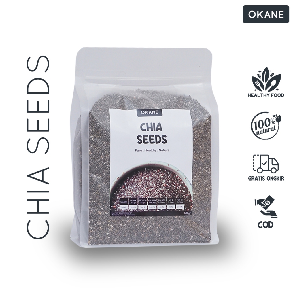 

Chia Seed Mexico Premium 500 gr / Biji Chia Seed Organik OKANE 500 gr
