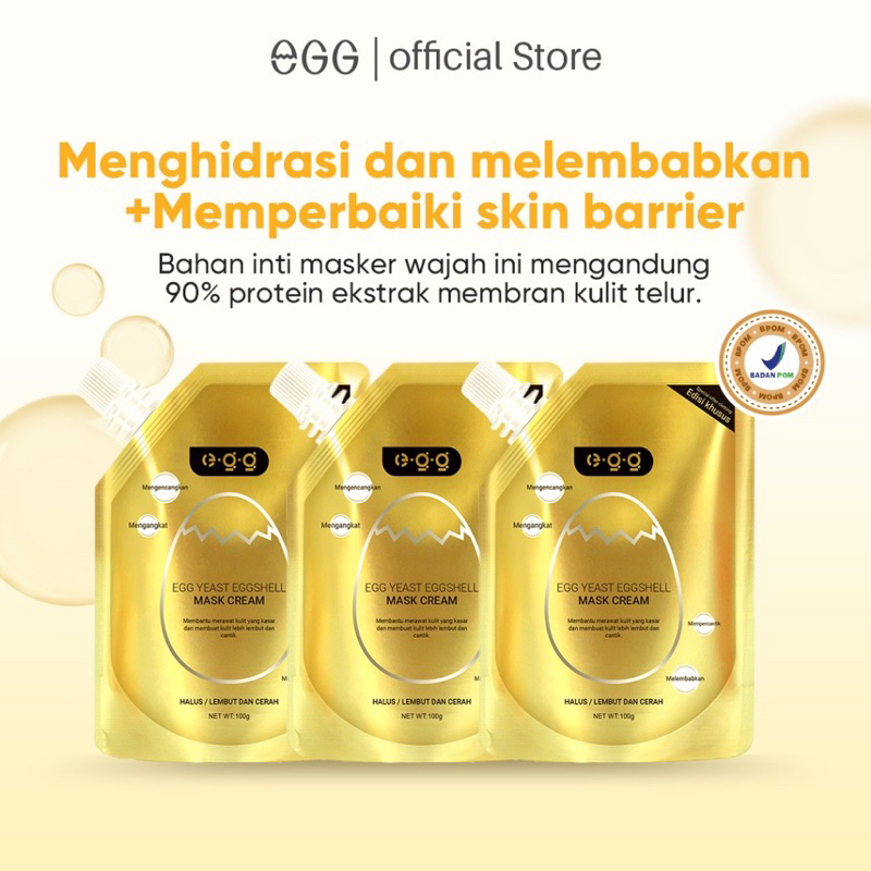 [ready stock] Masker wajah Yeast Tender Egg