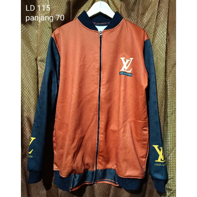 jaket bomber Louis Vuitton jaket lv jaket LV coklat jaket louis vuitton fashion jaket lv full print