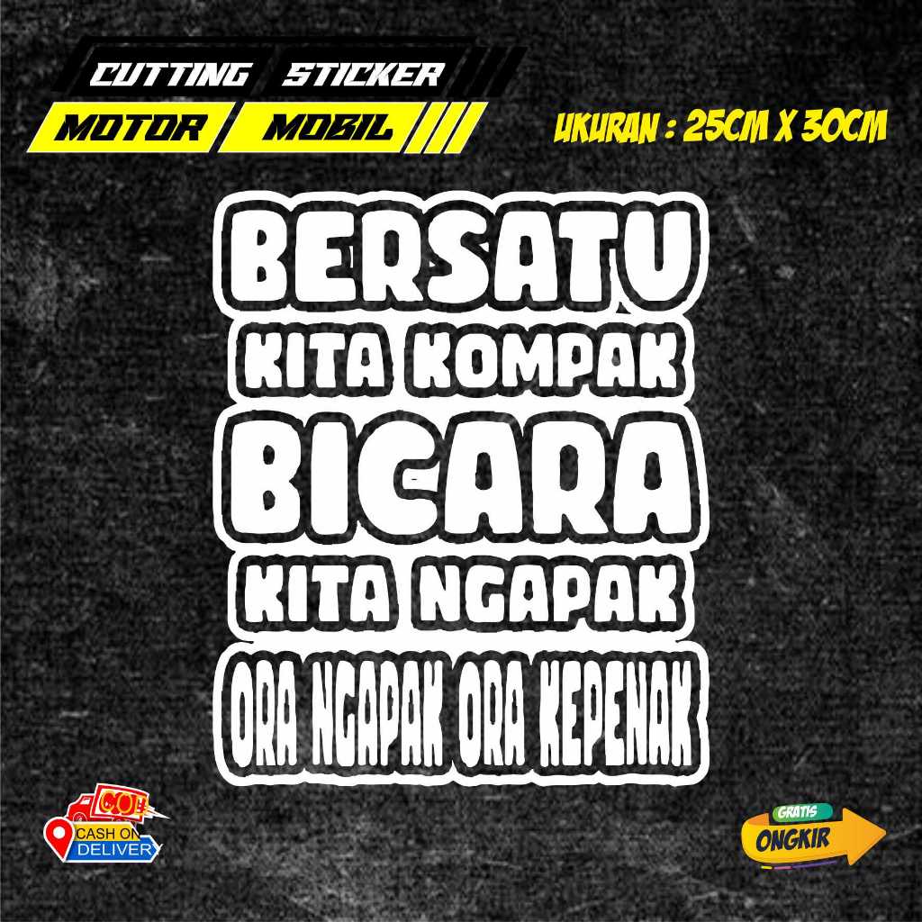 STIKER KATA KATA UNTUK TRUCK/PICKUP/L300 STIKER KATA KATA MOBIL