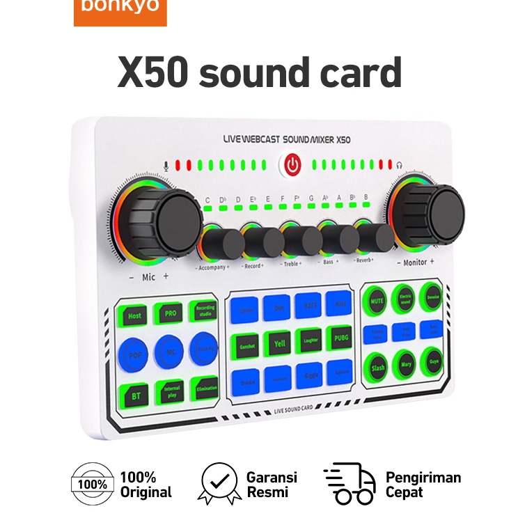 Bonkyo X5 sound card singing recording karaoke mixer USB external sound card