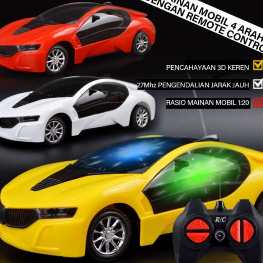 RC FAMOUS MAINAN MOBIL LAMPU MCLAREN MOBIL REMOTE CONTROL SEDAN RC BUGATTI FERRARI DISCO