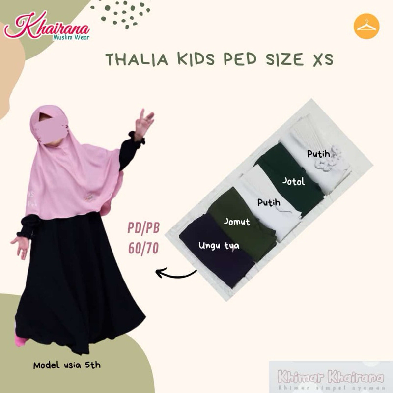 Thalia Kids ped  by Khairana size XS, S, dan M