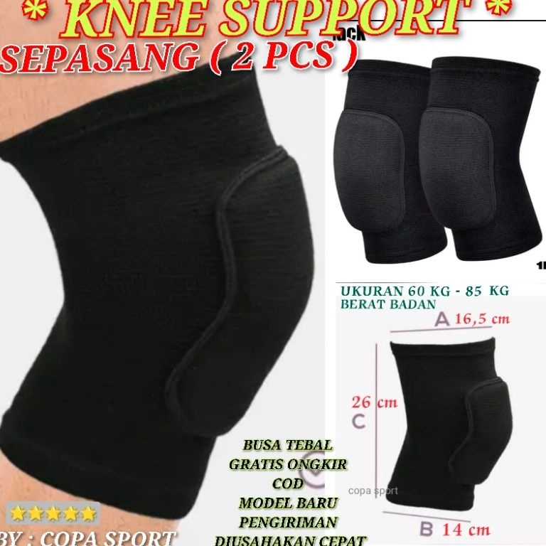 Knee Busa Lutut Kneepad Deker Kneepad Kniped Decker Brace Sepasang Pelindung Main Futsal Sepak Bola 