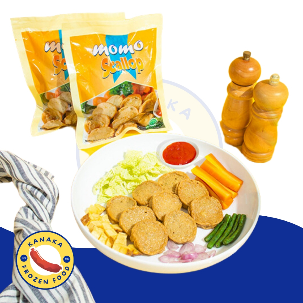 

scallop ikan Momo / olahan daging ikan kanaka frozen food