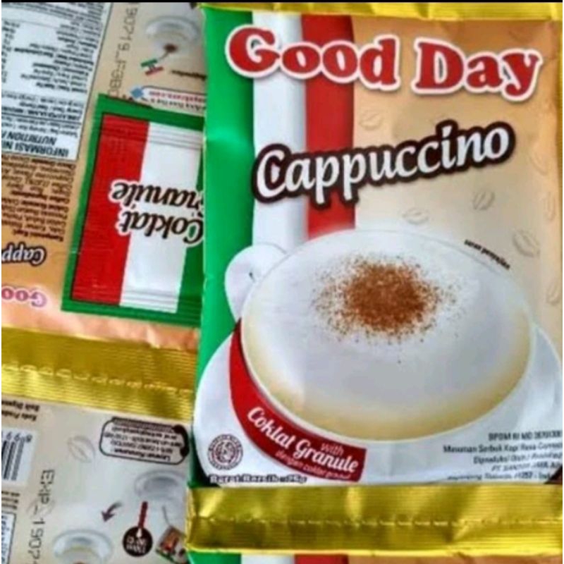 

GOOD DAY CAPPUCCINO RENCENG BERAT 25G×10 KOPI INSTAN