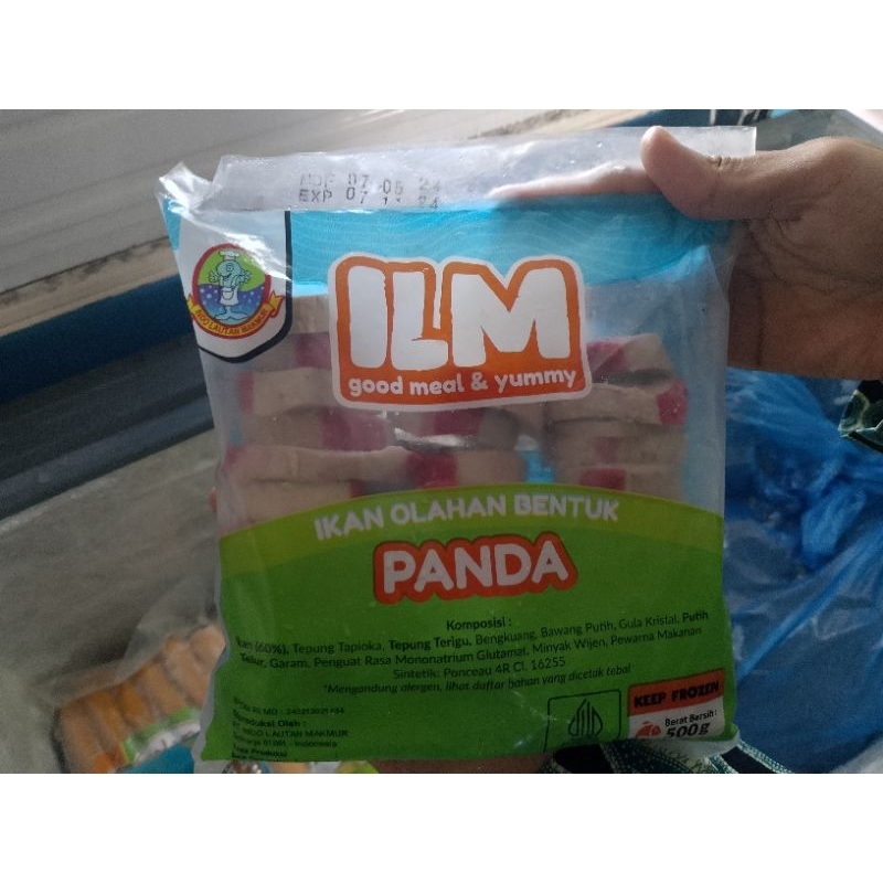 

Sosis ILM ikan olahan bentuk panda 500 gram.