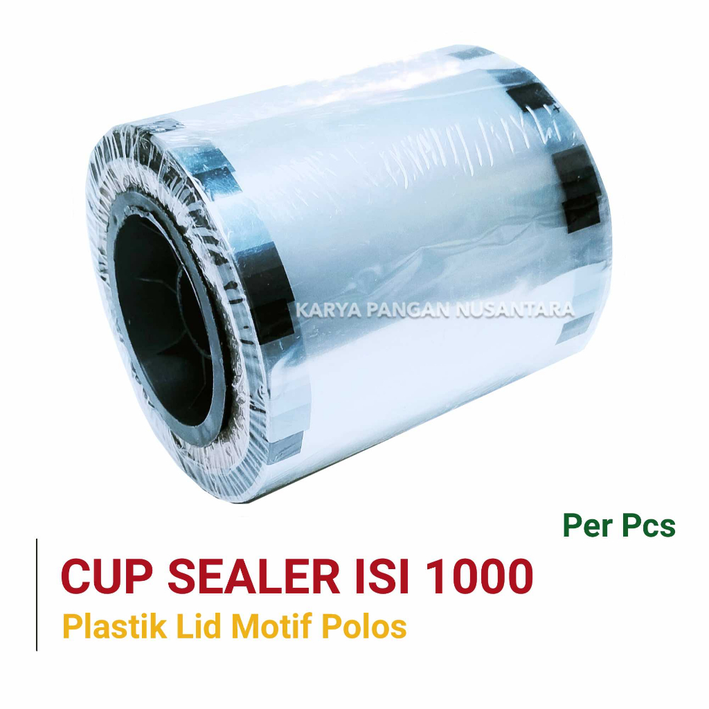 PLASTIK LID CUP SEALER PLASTIK ROLL TUTUP GELAS SEAL CUP TUTUP MINUMAN BENING 1000 POLOS