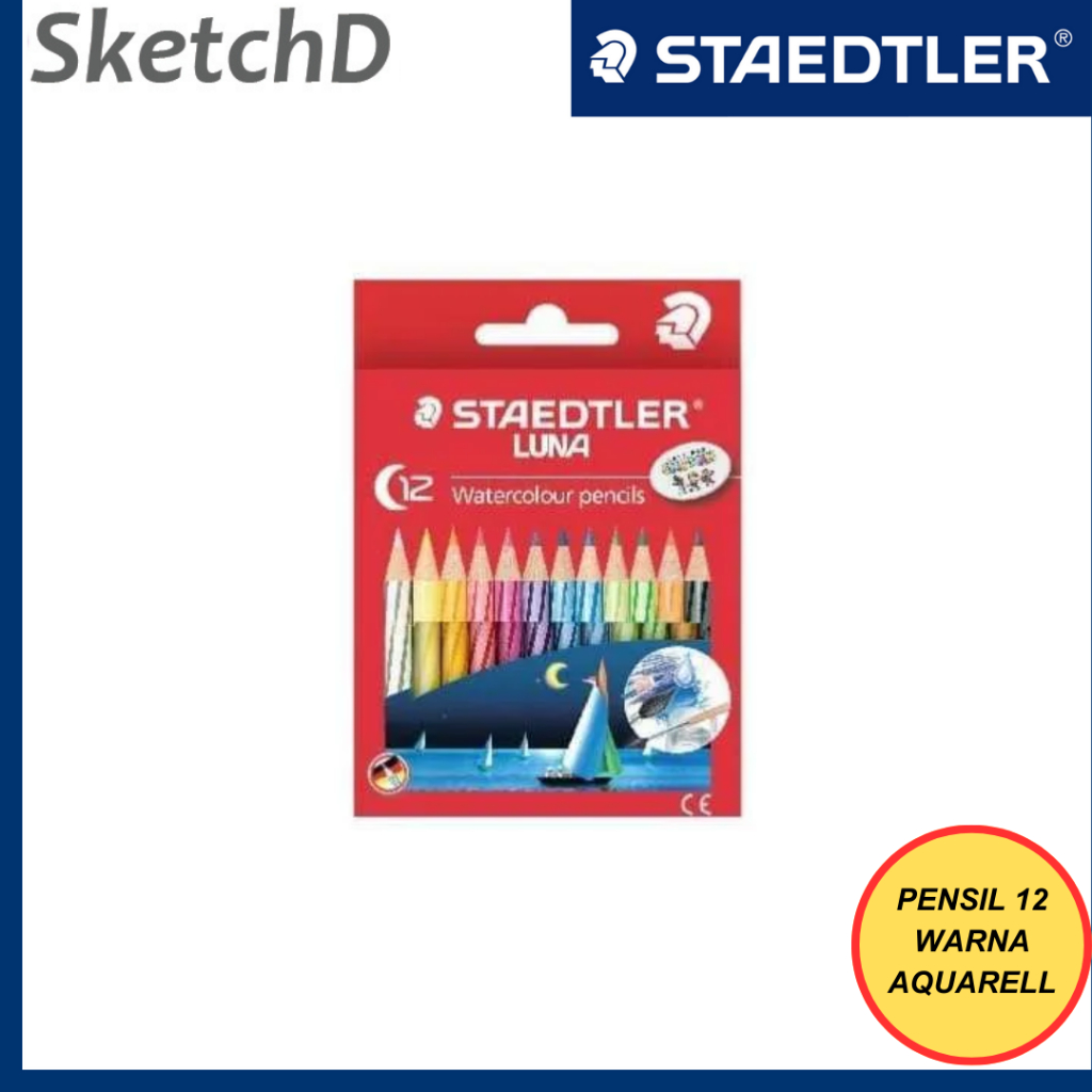 

Pensil 12 warna pendek Aquarel color Staedtler Water colour pencil HL