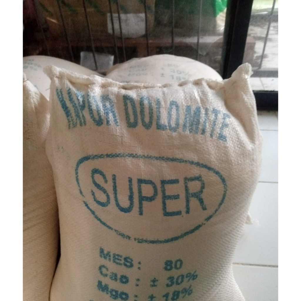 Kapur Dolomite pertanian pupuk dolomite - 50kg (Kemasan Karung)