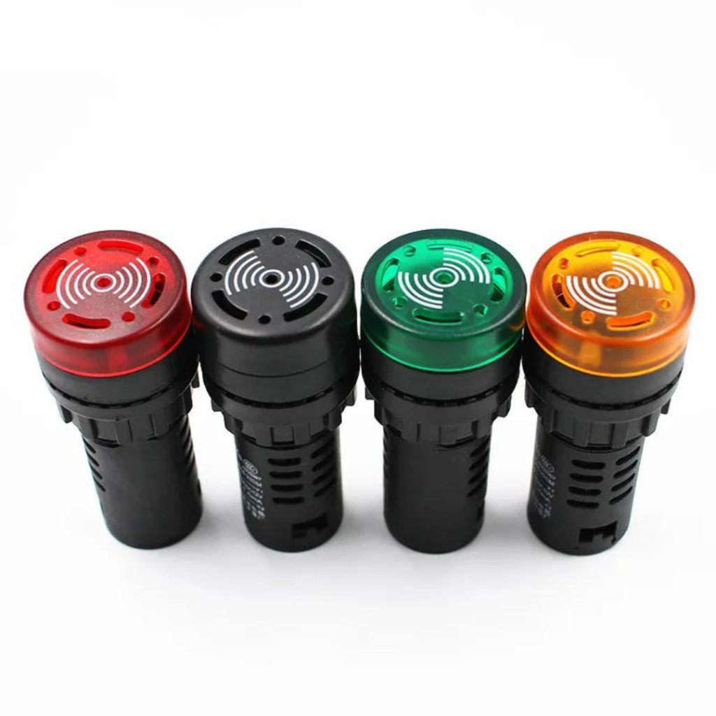 FLASH BUZZER PILOT LAMP SINYAL LAMPU BUNYI BEEP 12V 24V 220V