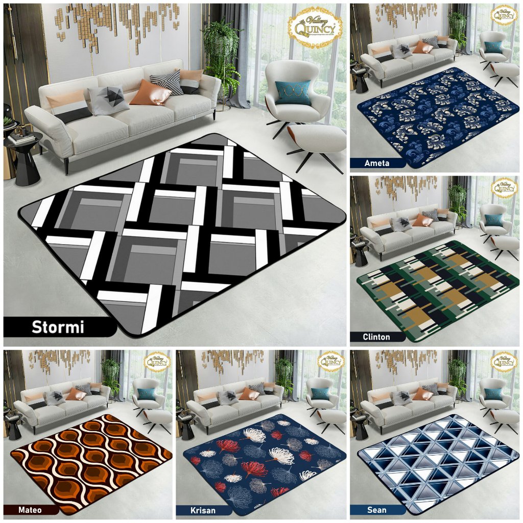 Jual Karpet Keluarga Tebal Bulu Halus empuk Premium Vallery Quincy Jumbo 190x130cm di Makassar
