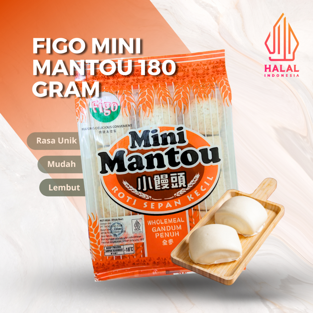 

[GROSIR] FIGO MINI MANTOU ROTI MEAL SEPAN KECIL 180 GRAM BUY 1 GET 1