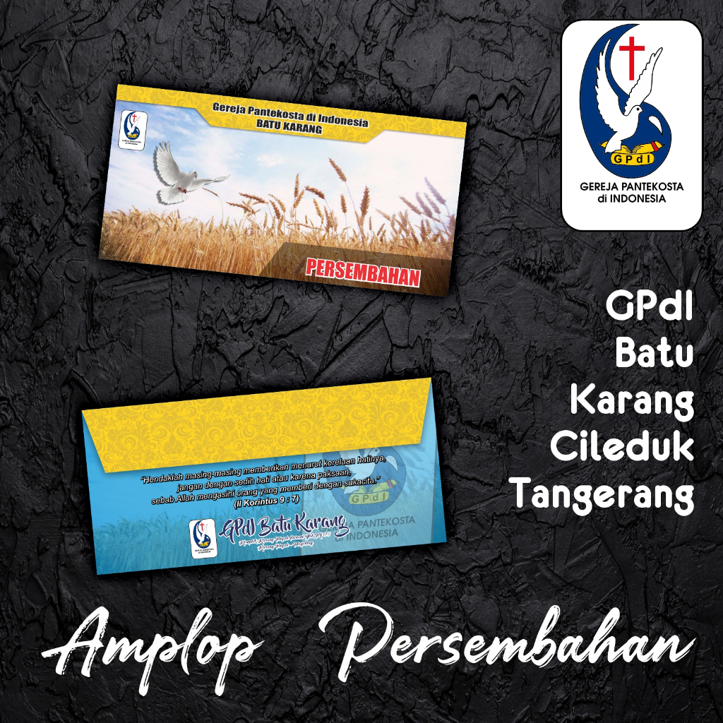 

Amplop Persembahan untuk GPdI Karang Tengah - Tangerang