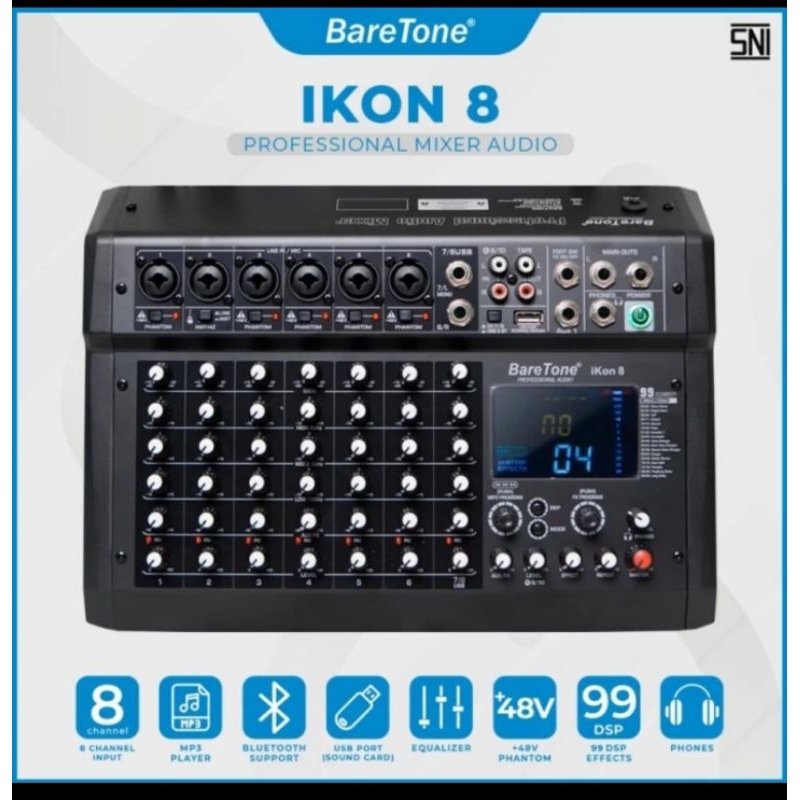 Mixer Audio BareTone Ikon 8- profesional mixer 8- Channel original