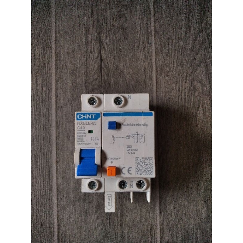 Elcb / Rcbo 30mA Chint  C10, C40, C63 Second